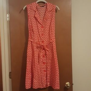 Red button down dress